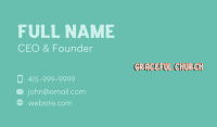 Cute Girly Wordmark Business Card Image Preview
