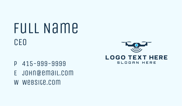 Drone Aerial Camera Business Card Design Image Preview