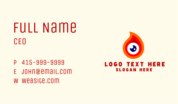 Fire Eye Vision Business Card Design Image Preview