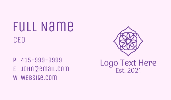 Purple Flower Petals  Business Card Design Image Preview