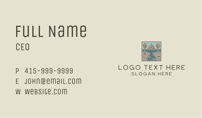 Outdoor Travel Lagoon  Business Card Image Preview