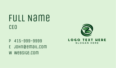Eco Leaf Organic Spa Business Card Image Preview