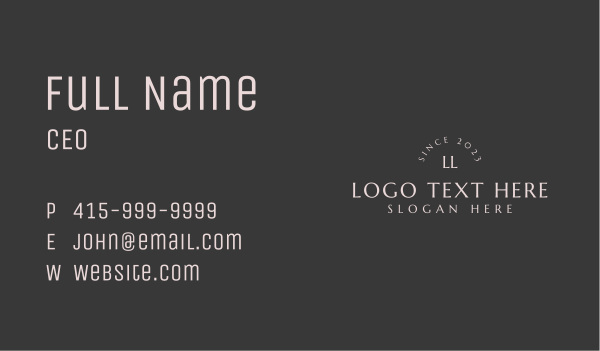 Elegant Jewelry Letter Business Card Design Image Preview