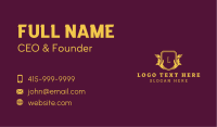 Wreath Shield Hotel Business Card Image Preview