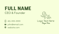 Green Dove Line Art Business Card Image Preview