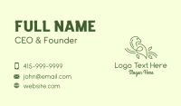 Green Dove Line Art Business Card Preview