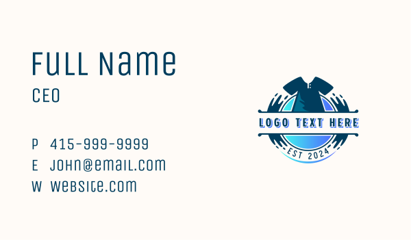 Laundry Clothing Apparel Business Card Design Image Preview