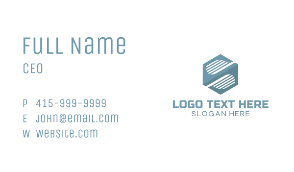 Hexagon Company Letter S Business Card Design Image Preview
