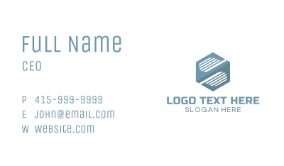 Hexagon Company Letter S Business Card Image Preview