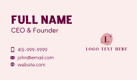 Beauty Boho Lettermark Business Card Image Preview