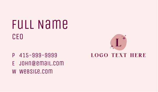 Beauty Boho Lettermark Business Card Design Image Preview