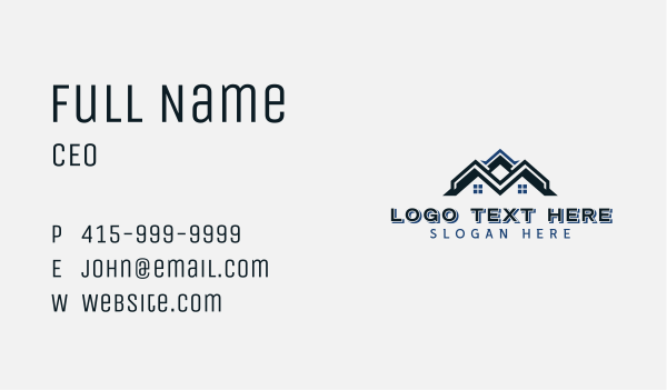 Roofing Real Estate Renovation Business Card Design Image Preview