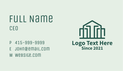 Simple Green House  Business Card