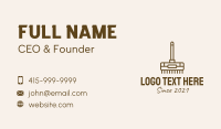 Brown Cleaning Broom  Business Card Image Preview