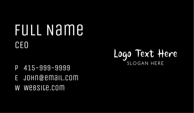 Creative Handwritten  Wordmark Business Card Image Preview