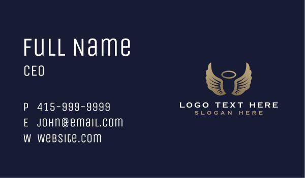 Holy Angel Wings Business Card Design Image Preview