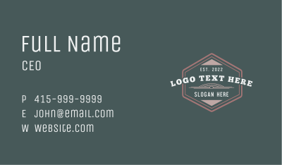 Vintage Hexagon Firm Business Card Image Preview