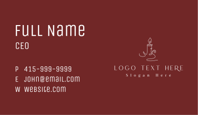 Elegant Candle Flame Business Card Image Preview
