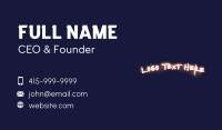 Glowing Graffiti Wordmark Business Card Preview