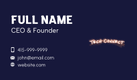 Glowing Graffiti Wordmark Business Card Image Preview