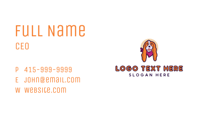 Basset Hound Dog Veterinary Business Card Image Preview