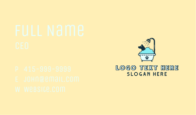 Dog Shower Bath Tub Business Card Image Preview