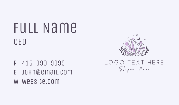 Precious Crystal Gem Business Card Design Image Preview