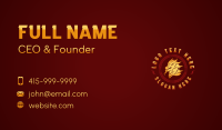 Oriental Fire Dragon Business Card Design