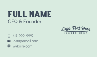 Funky Business Wordmark Business Card Design