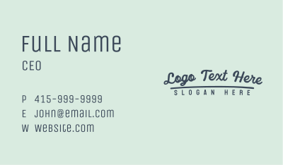 Funky Business Wordmark Business Card Image Preview