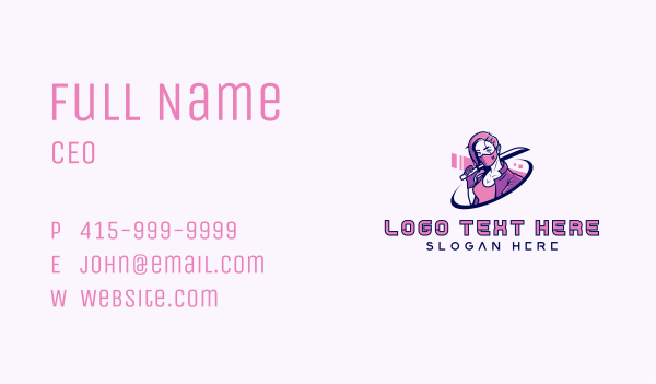 Cosplay Gaming Streamer Business Card Design Image Preview