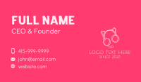 Minimalist Kitty Headphones  Business Card Image Preview