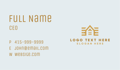 Golden House Roof Business Card Image Preview