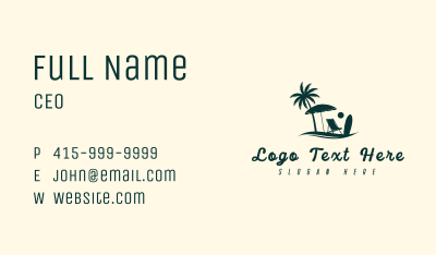 Summer Beach Chair Business Card Image Preview