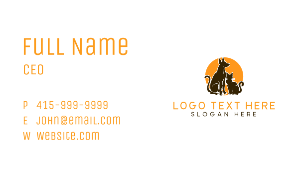 Dog Cat Animal Training Business Card Design Image Preview