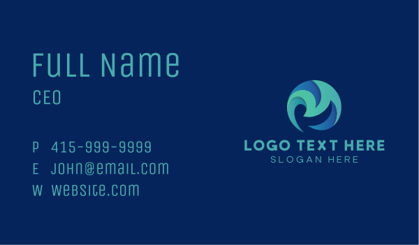 Ocean Park Waves Business Card Design Image Preview
