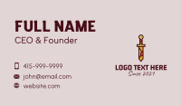 Multicolor Dagger Sword Business Card Design