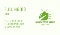 Green Leaf Bug Business Card Image Preview