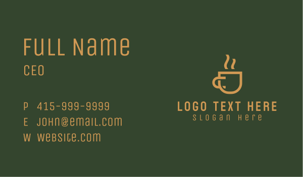 Golden Cup Letter C Business Card Design Image Preview