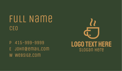 Golden Cup Letter C Business Card