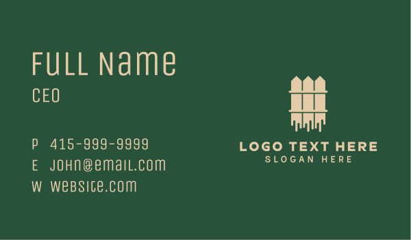 Fence Painting Maintenance Business Card Design Image Preview