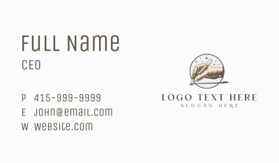 Hand Writing Author Business Card Image Preview