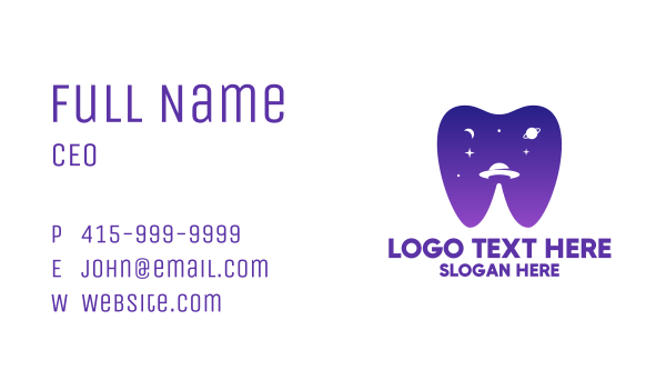 Dental Spaceship  Business Card Design Image Preview