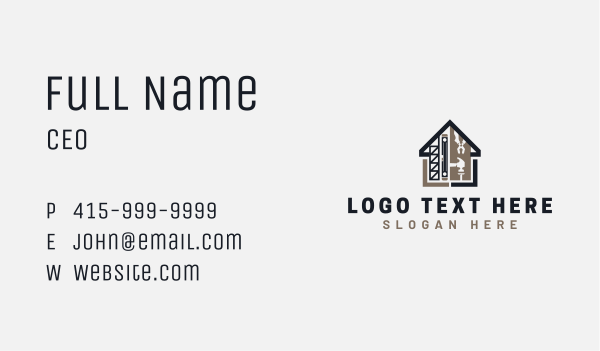 Construction Tools Builder Business Card Design Image Preview