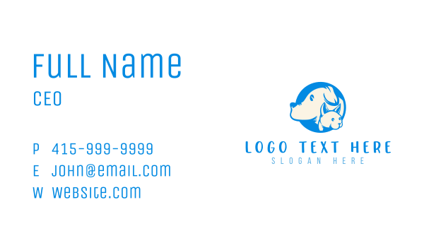 Puppy Kitten Vet Business Card Design Image Preview