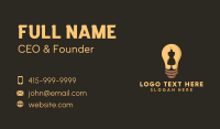 Lightbulb Mannequin Dressmaker Business Card Design