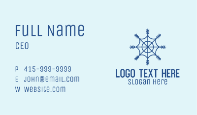 Blue Web Snowflake Business Card Image Preview