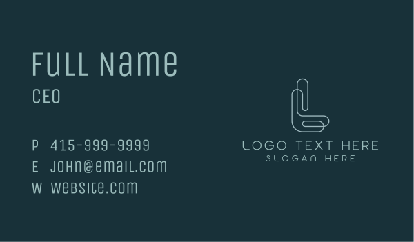 Paper Clip Office Document Business Card Design Image Preview