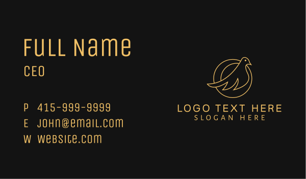 Bird Luxury Badge Business Card Design Image Preview