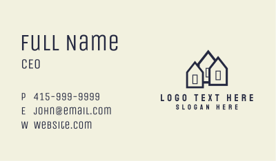 Residential Home Village Business Card